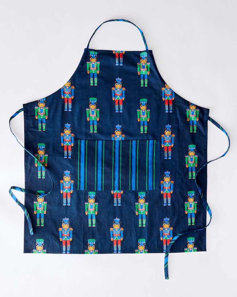 Leopard Nutcrackers - Apron - Navy - Printfresh