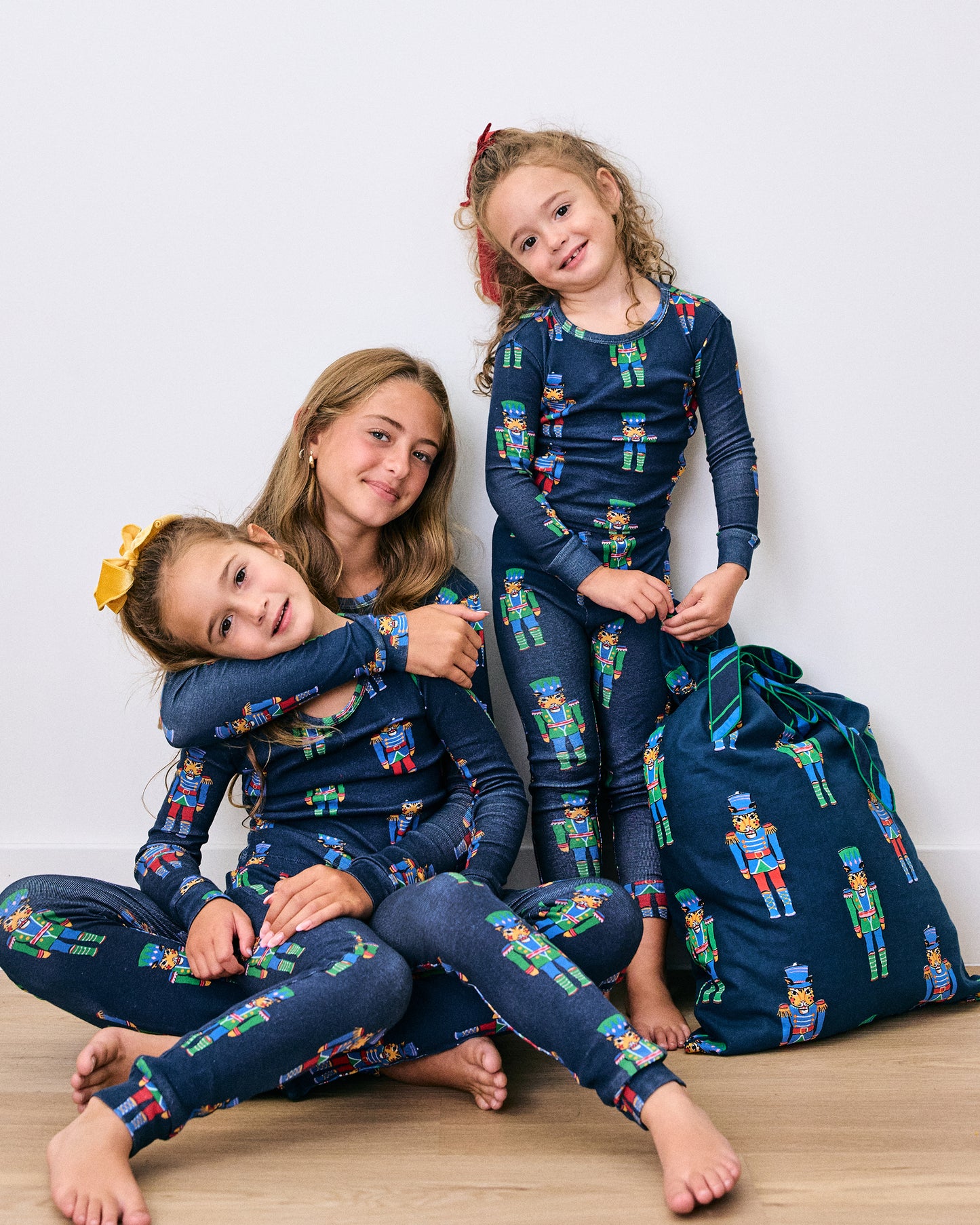 Leopard Nutcrackers - Kids Snug Fit PJ Set - Navy - Printfresh