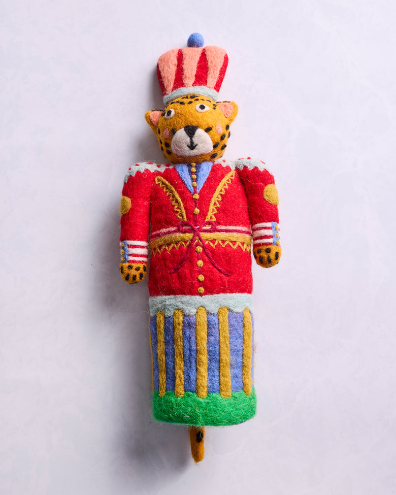 Leopard Nutcracker - French Knot X PF Tree Topper - Multi - Printfresh