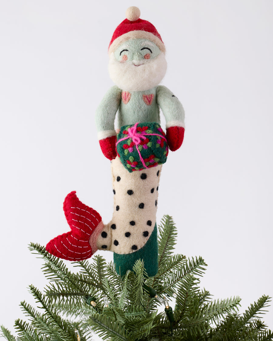 Merry Mermen - French Knot X PF Tree Topper - Blue - Printfresh