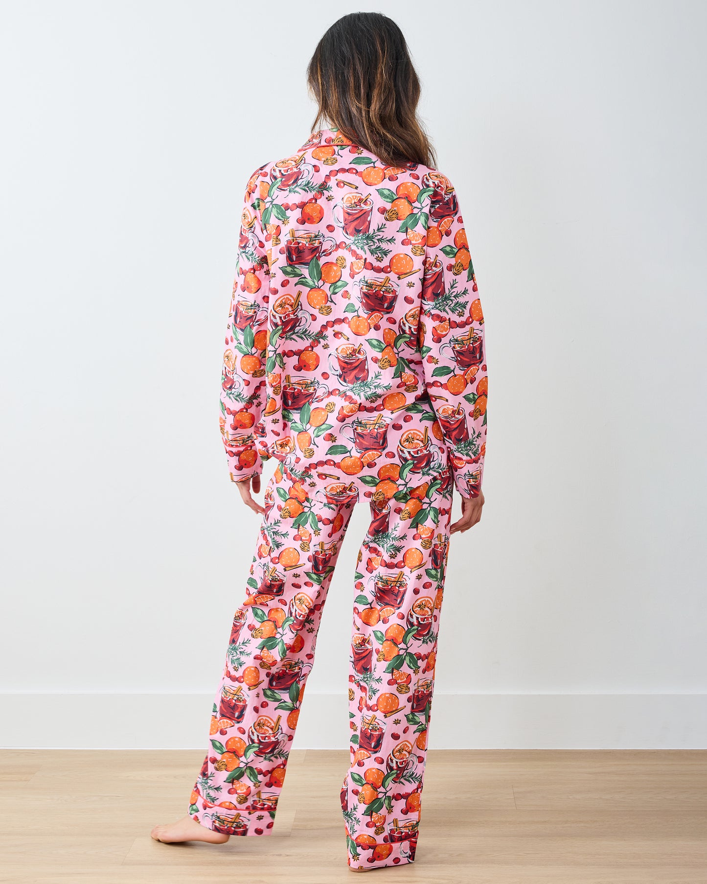 Mulled Wine - Long PJ Set - Pink Tinsel - Printfresh