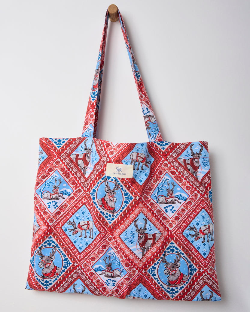 Reindeer Games - Go To Tote - Red Sleigh - Printfresh