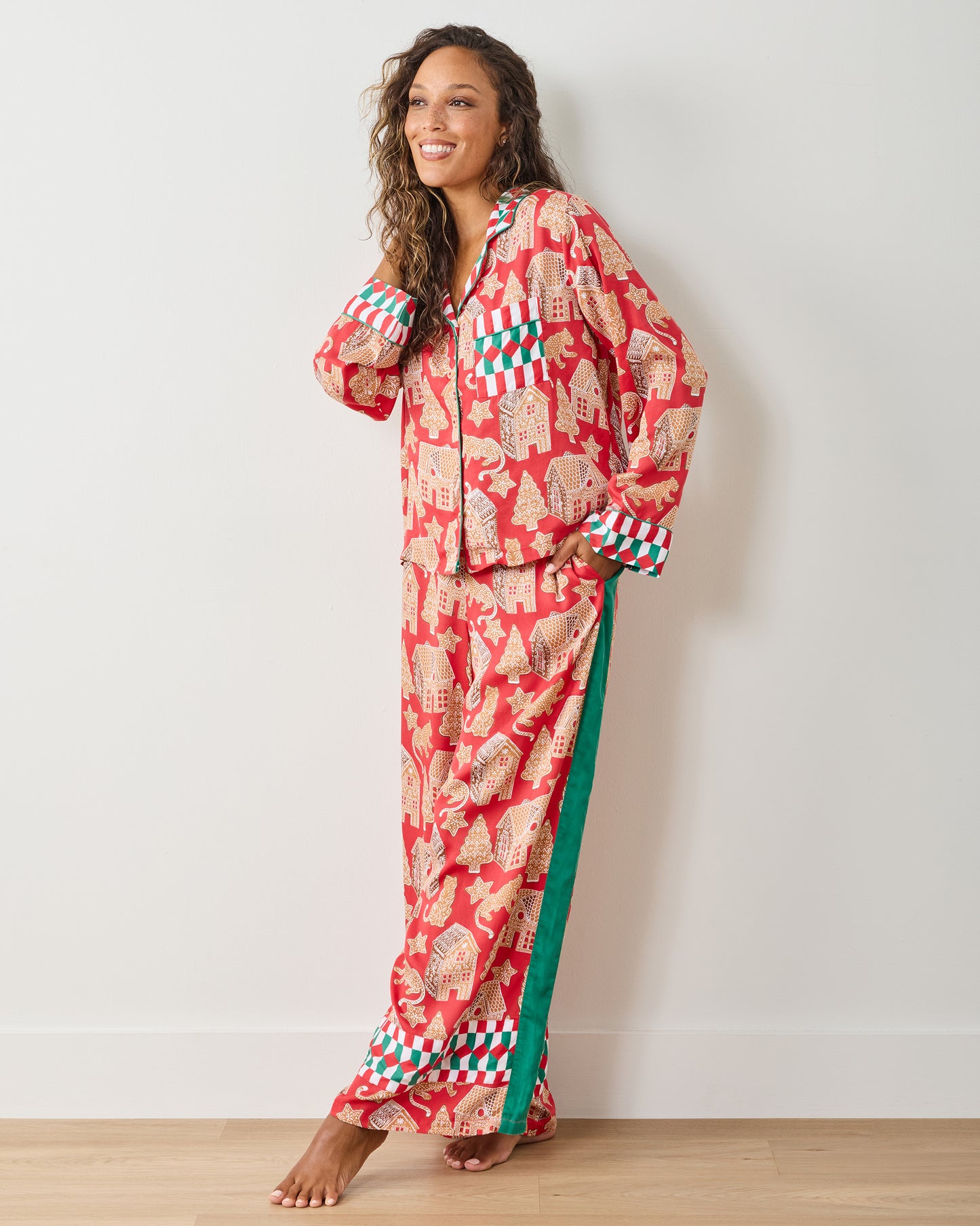 Gingerbread Party - Eco Satin Rittenhouse Set - Ruby - Printfresh