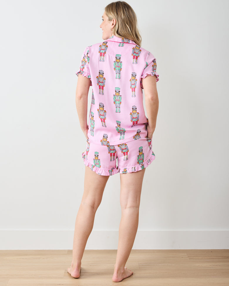 Leopard Nutcrackers - Eco Satin Ruffle Set - Pink Candy Cane - Printfresh