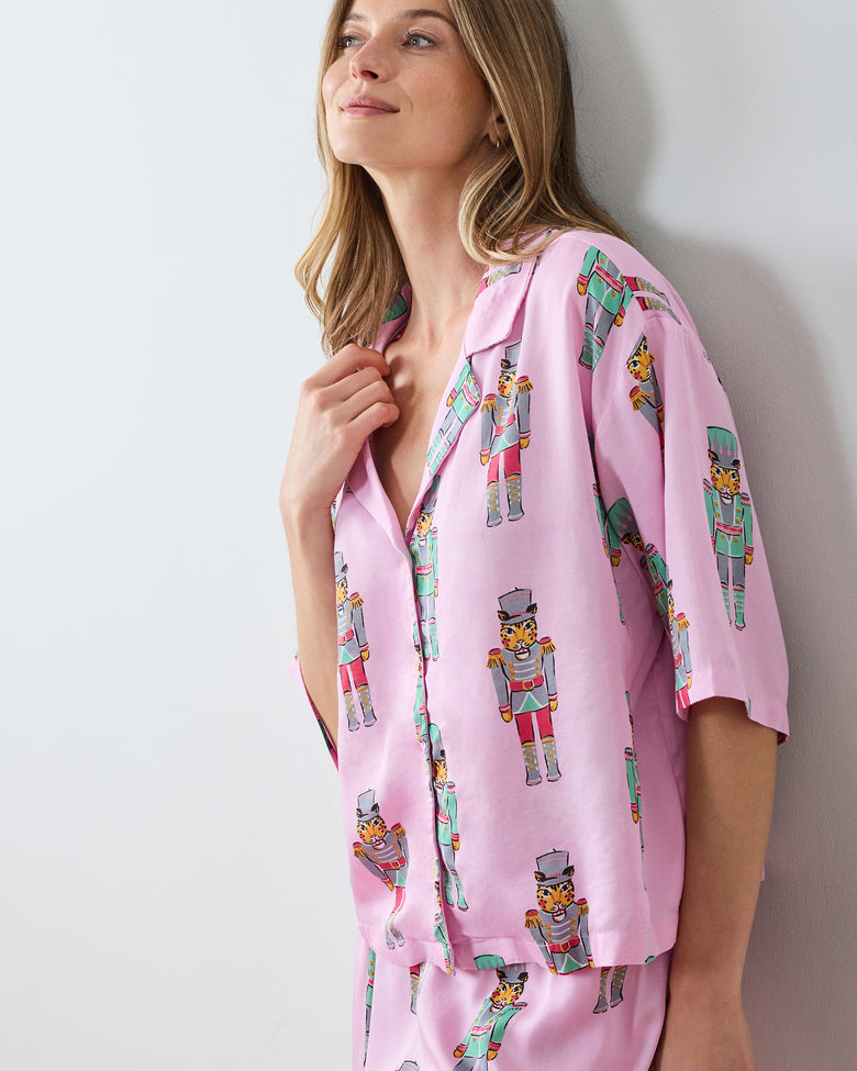 Leopard Nutcrackers - Petite Eco Satin Wildest Dreams Set - Pink Candy Cane - Printfresh