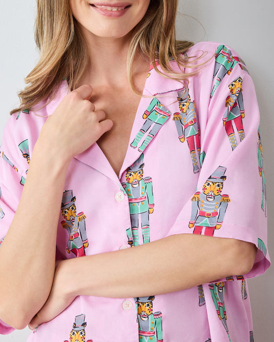 Leopard Nutcrackers - Eco Satin Wildest Dreams Set - Pink Candy Cane - Printfresh