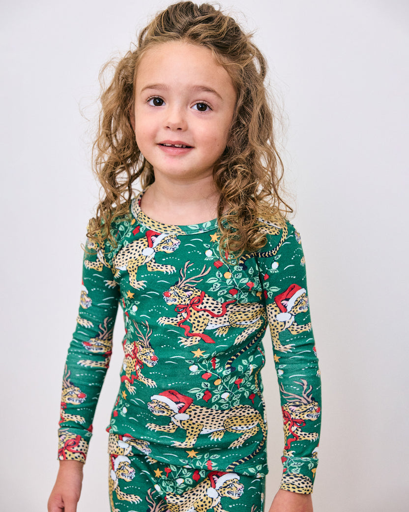 Very Merry Bagheera - Kids Snug Fit PJ Set - Mistletoe - Printfresh