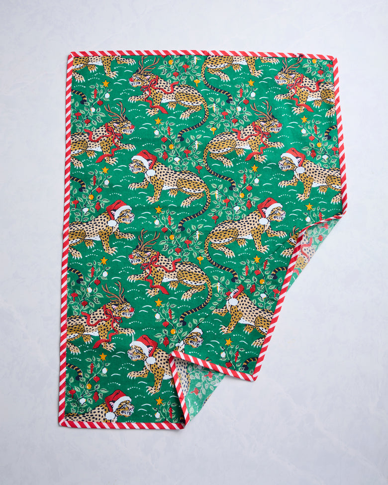 Very Merry Bagheera - Tea Towel Set of 2 - Mistletoe - Printfresh