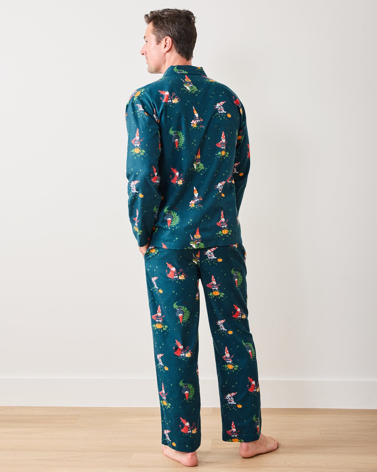 Mischief Night - Men's Lightweight Flannel Long PJ Set - Nightfall Blue - Printfresh