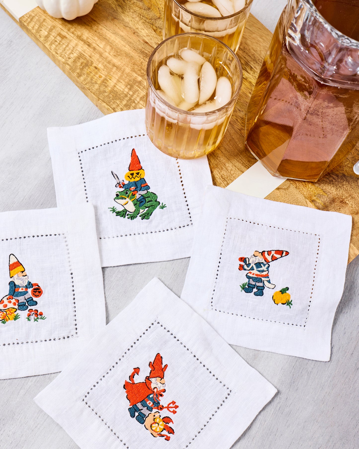 Mischief Night - Cocktail Napkins Set Of 4 - Nightfall Blue - Printfresh