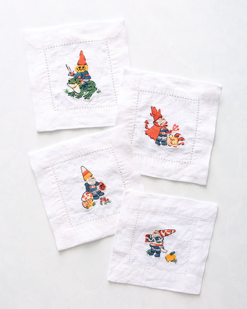 Mischief Night - Cocktail Napkins Set Of 4 - Nightfall Blue - Printfresh