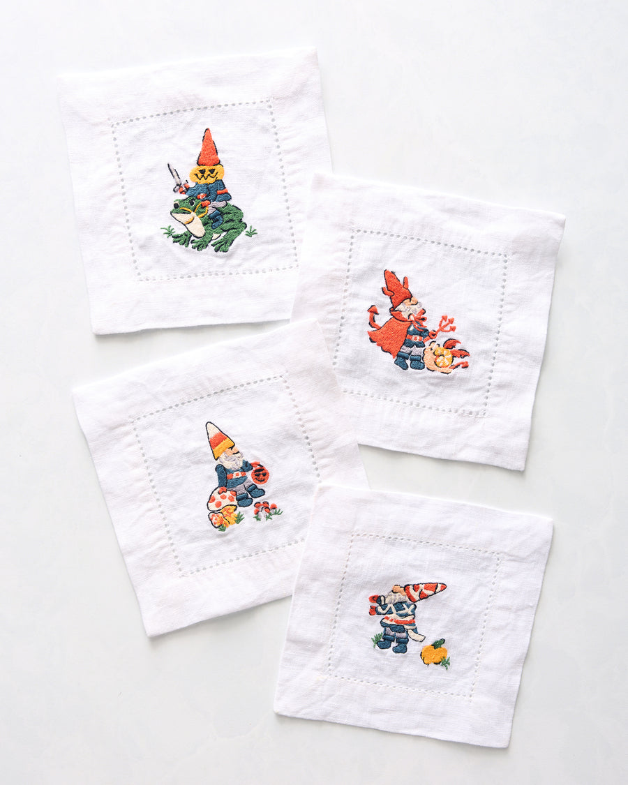 Mischief Night - Cocktail Napkins Set Of 4 - Nightfall Blue - Printfresh