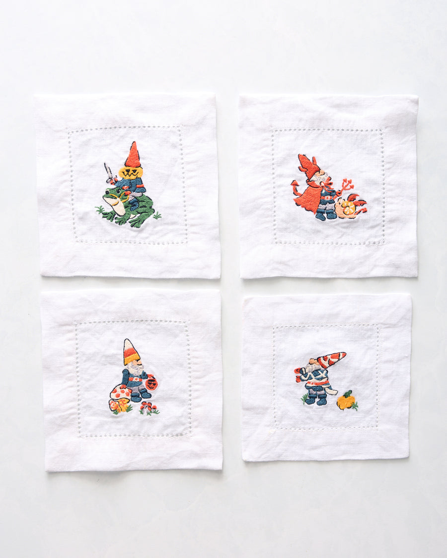 Mischief Night - Cocktail Napkins Set Of 4 - Nightfall Blue - Printfresh