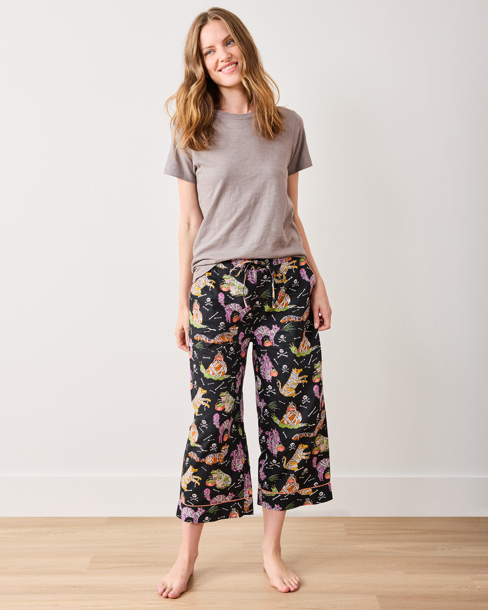 Monster Mash - Cropped PJ Pants - Haunted House - Printfresh