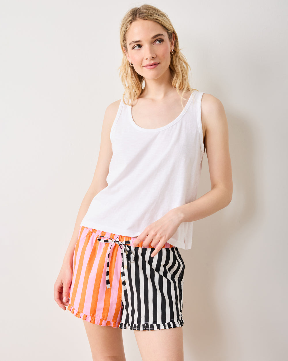 Showtime Stripes - Ruffle Shorts - Skeleton Candy - Printfresh