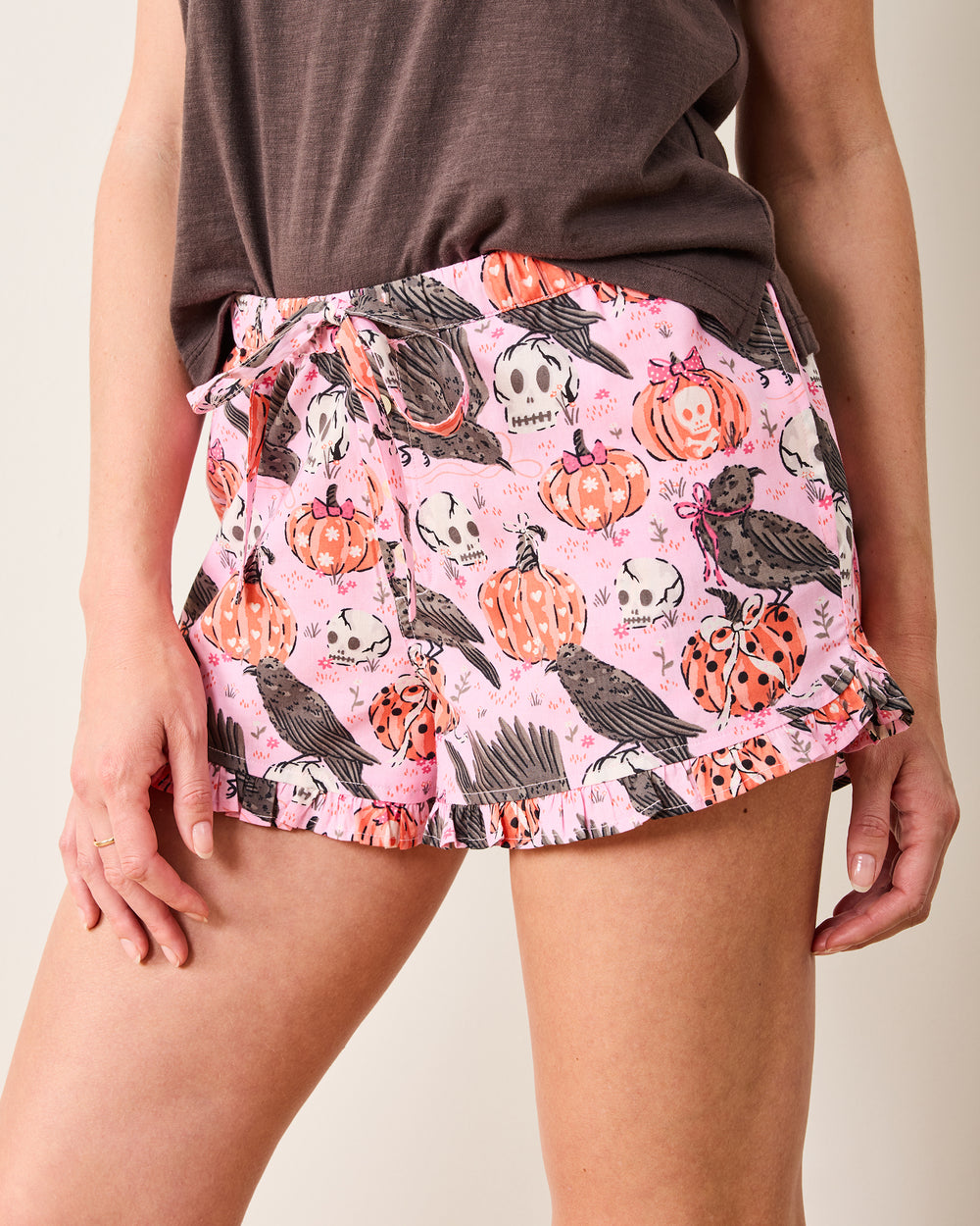 Sleepy Hollow - Ruffle Shorts - Nevermore Pink - Printfresh