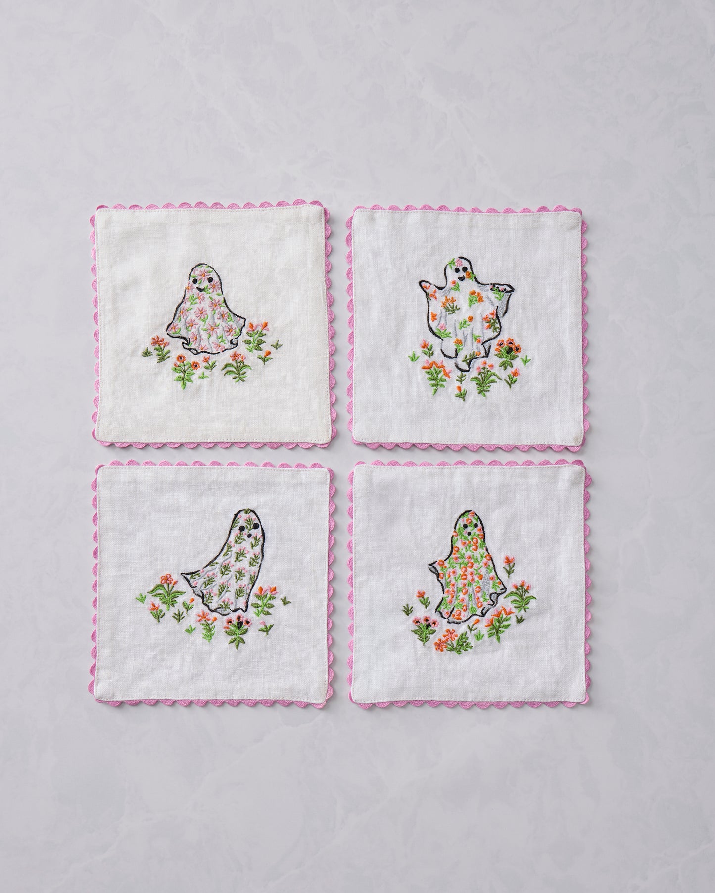 Gardening Ghosts - Cocktail Napkins Set of 4 - Overgrown Moss