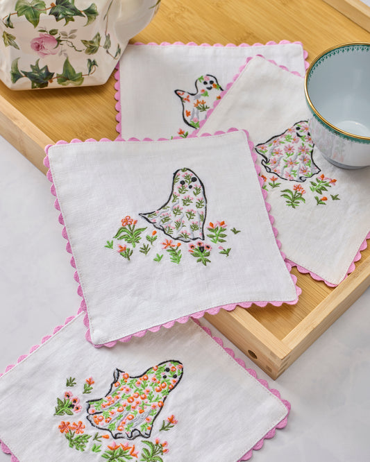 Gardening Ghosts - Cocktail Napkins Set of 4 - Overgrown Moss