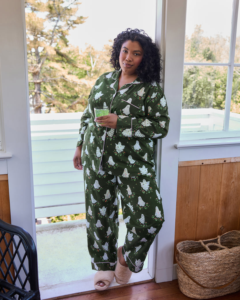 Gardening Ghosts - Long PJ Set - Overgrown Moss