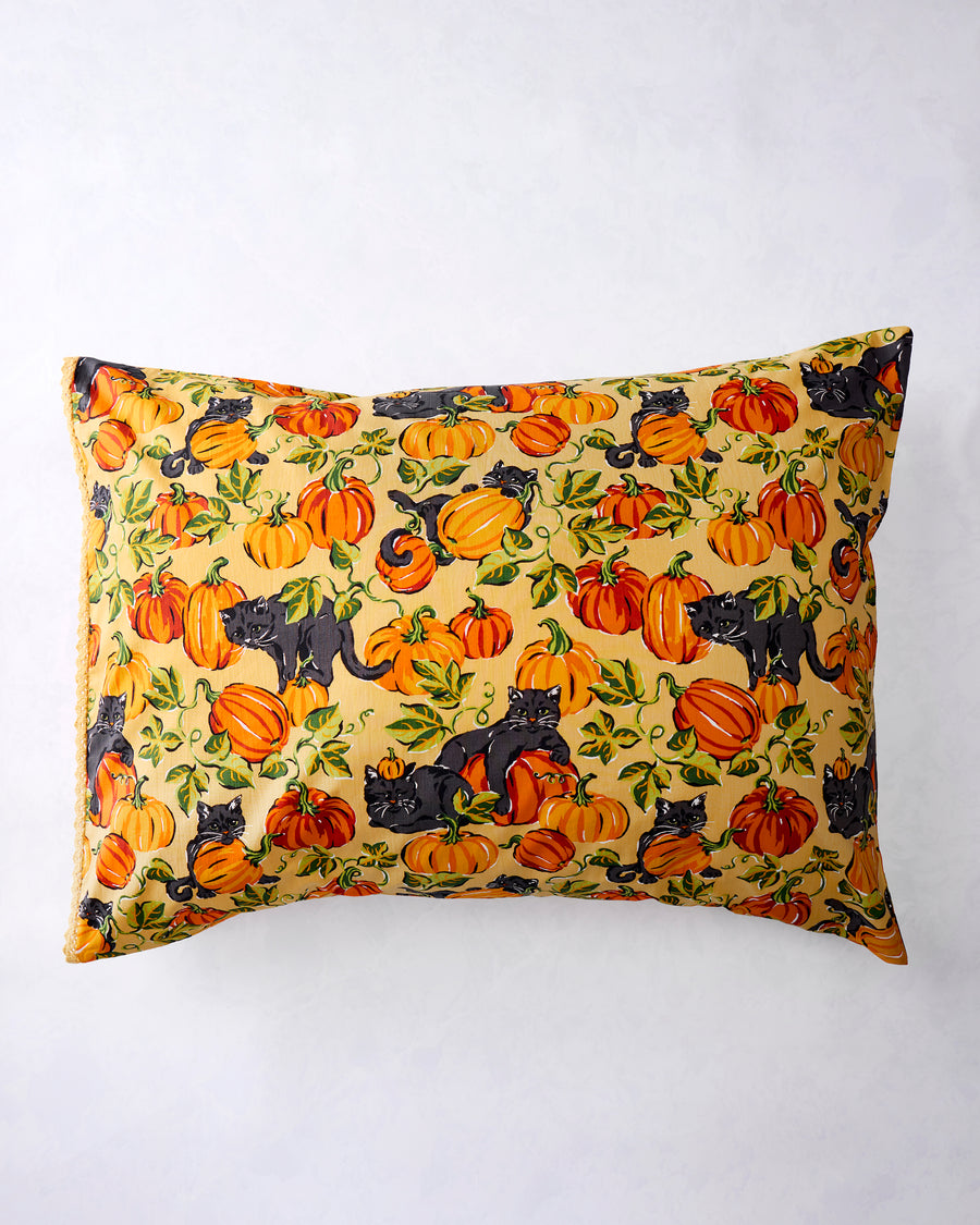Pumpkin Prowl - Lace Trim Pillowcase (Set of 2) - Salted Caramel