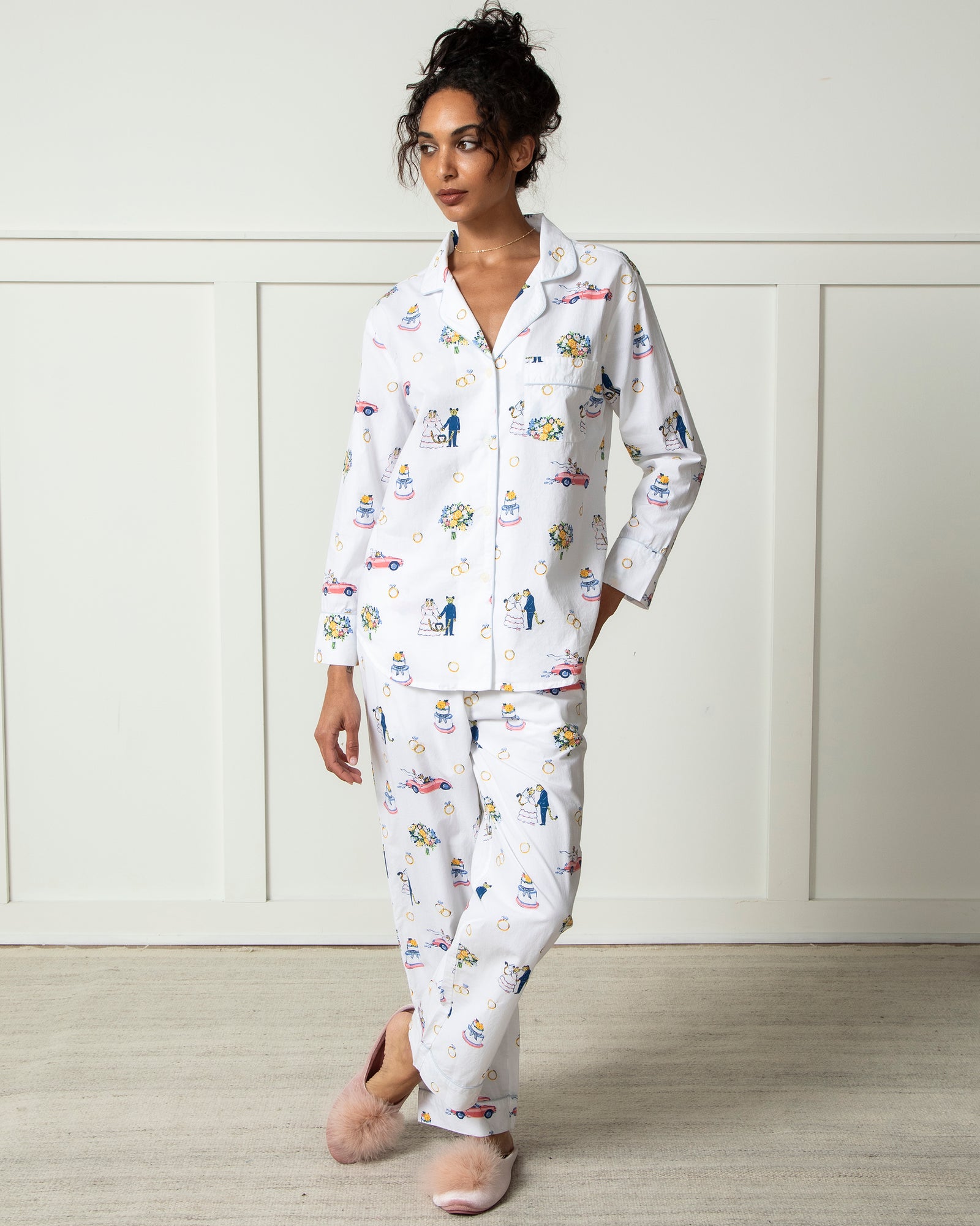 Happily Ever After - Petite Long PJ Set - Cloud - Printfresh