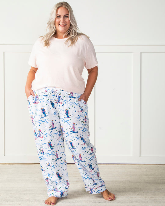 Hit the Slopes - Petite Flannel Pajama Pants - Icicle - Printfresh