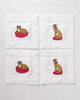 Royal Cheetah - Cocktail Napkins Set Of 4 - Cloud - Printfresh