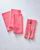 Chunky Painted Stripe - Dinner Napkins Set Of 4 - Ballet Pink - Printfresh