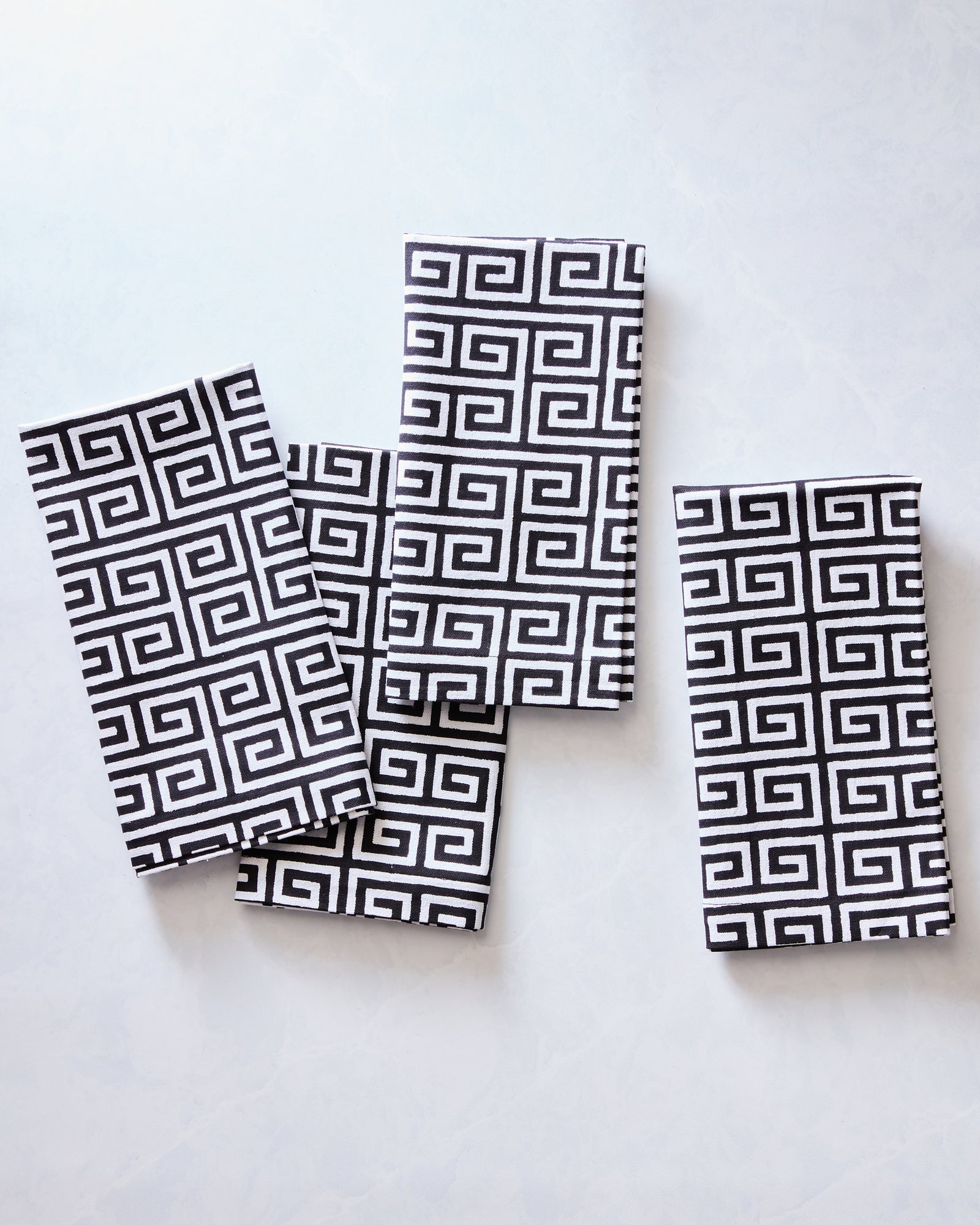 Greek Key - Dinner Napkins Set Of 4 - Ink - Printfresh