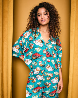 Blinis & Martinis - Eco Satin Wildest Dreams Set - Mid Century Blue