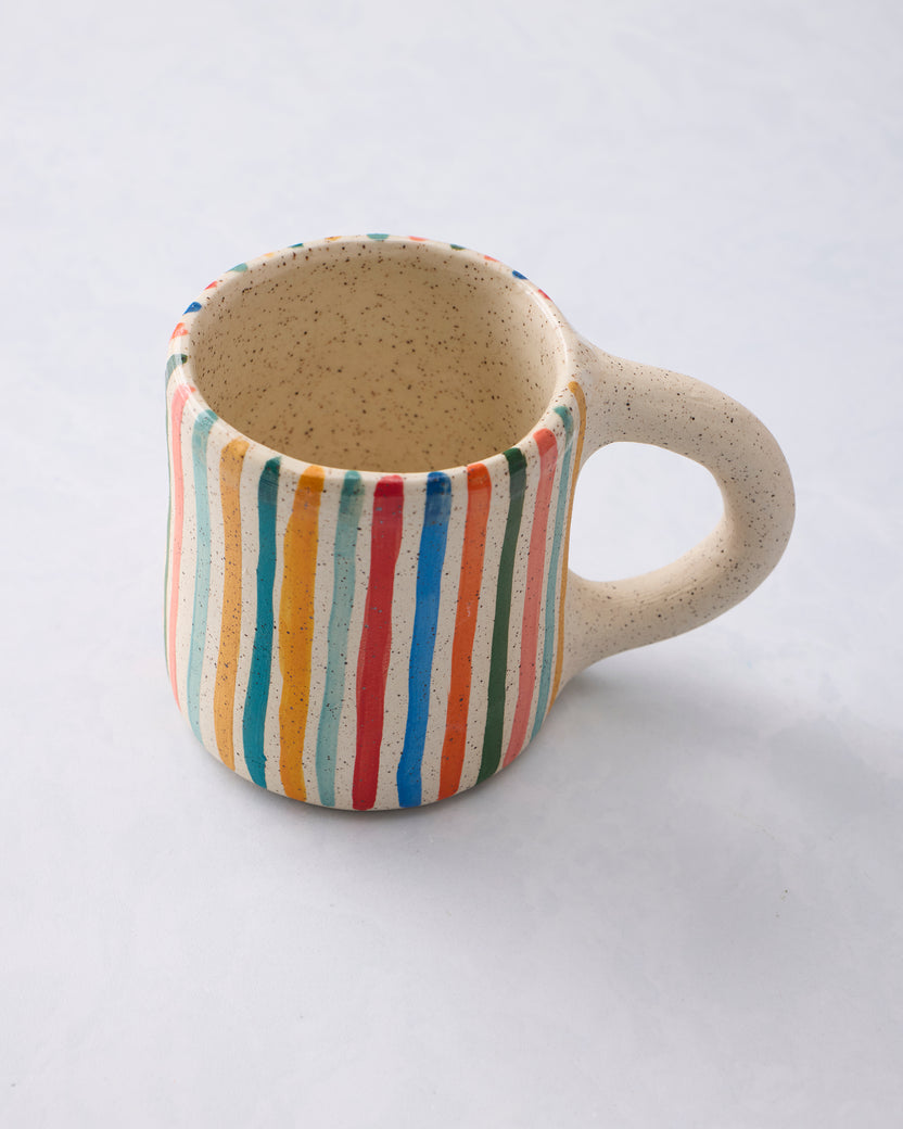 Multi - Rainbow Striped Mug - Melville Ceramics - Printfresh