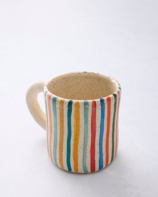 Multi - Rainbow Striped Mug - Melville Ceramics - Printfresh