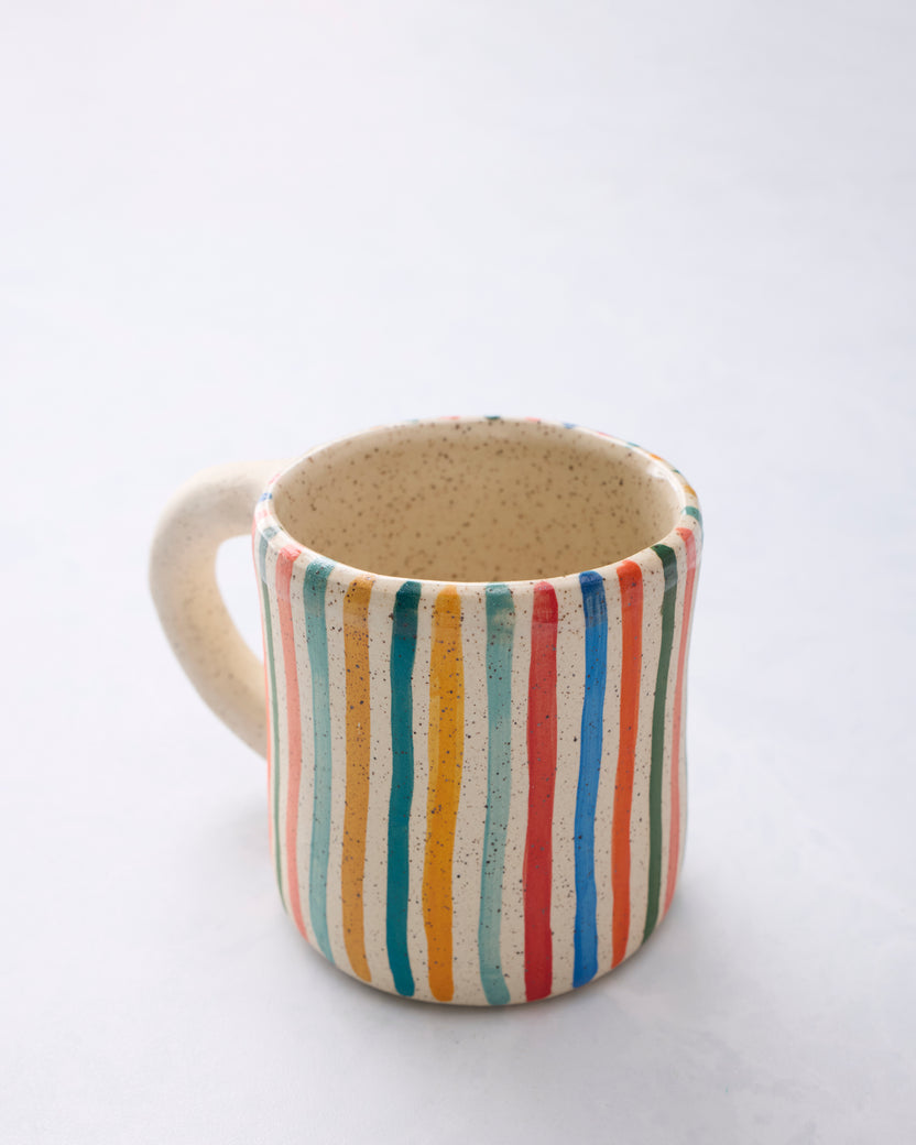 Multi - Rainbow Striped Mug - Melville Ceramics - Printfresh