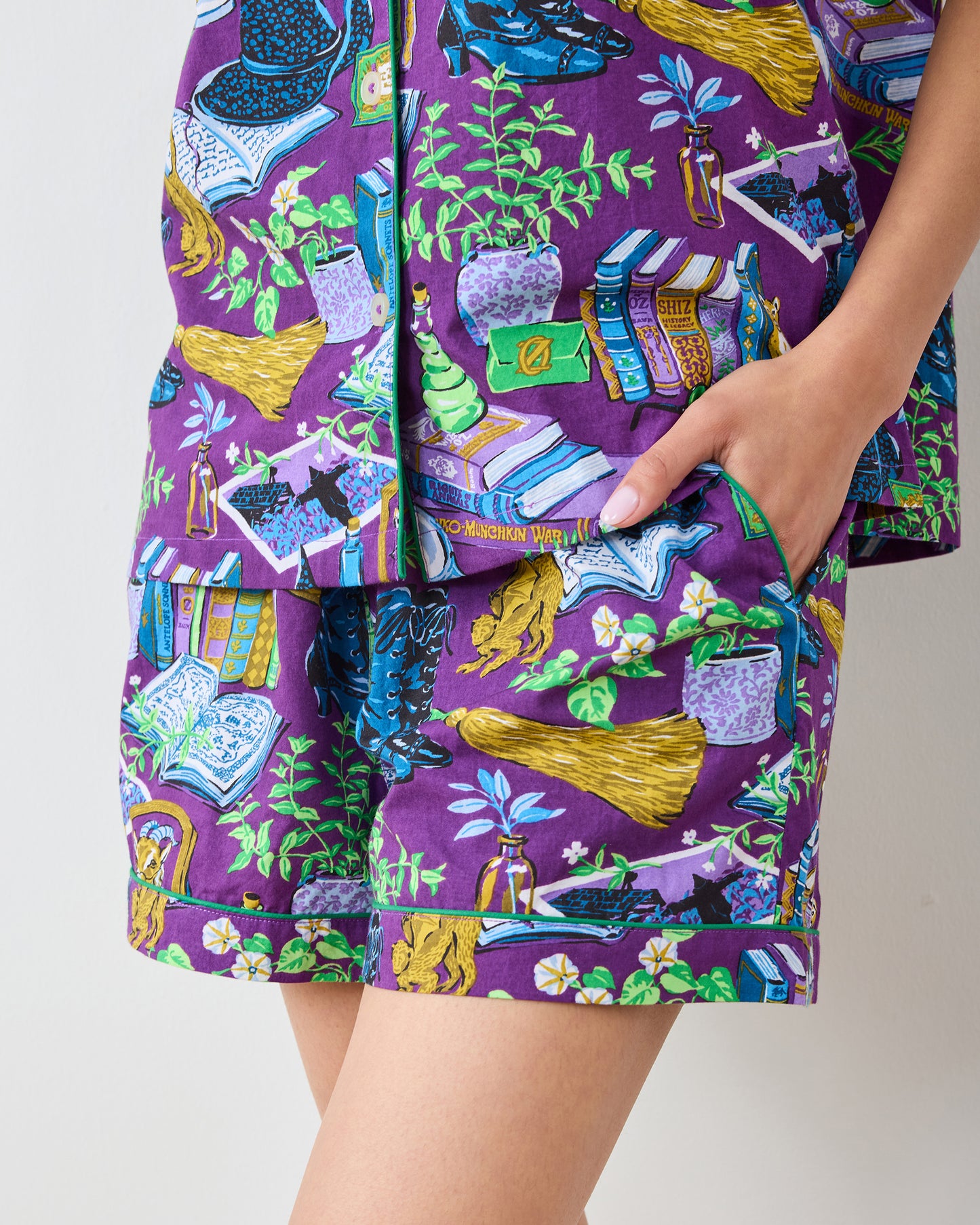 Elphaba's Alchemy - Short PJ Set - Brewed Blackberry - Printfresh