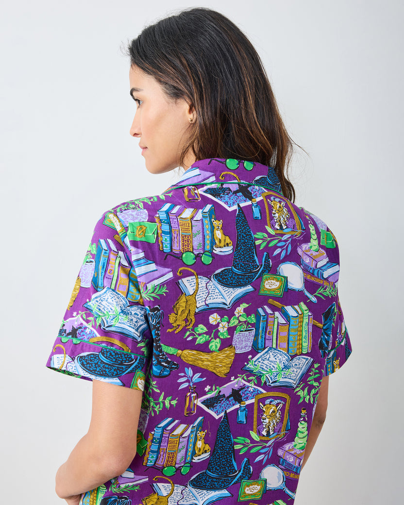 Elphaba's Alchemy - Short PJ Set - Brewed Blackberry - Printfresh