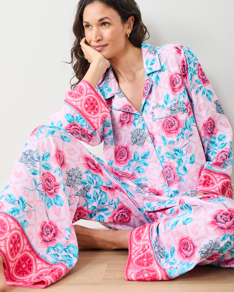 Glinda's Garden - Eco Satin Soho Set - Popular Pink - Printfresh