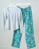 Tiger Queen - Cozy Henley & Flannel PJ Pants Set - Jade - Printfresh