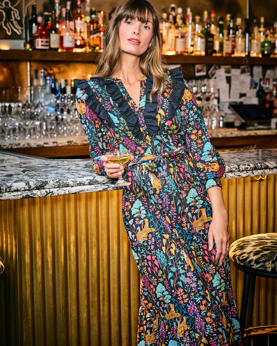 Garden Menagerie - Macy Dress - Ink - Printfresh