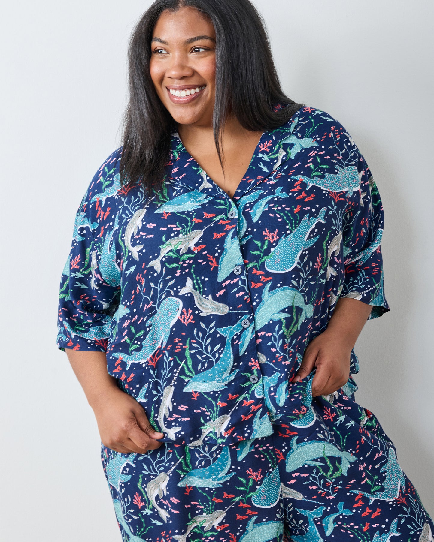 Arctic Sea Life - Petite Eco Satin Wildest Dreams Set - Blue Chill - Printfresh