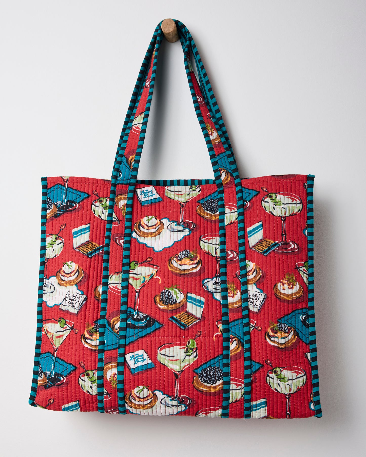 Blinis & Martinis - The Traveler Tote - Matchbook Red - Printfresh