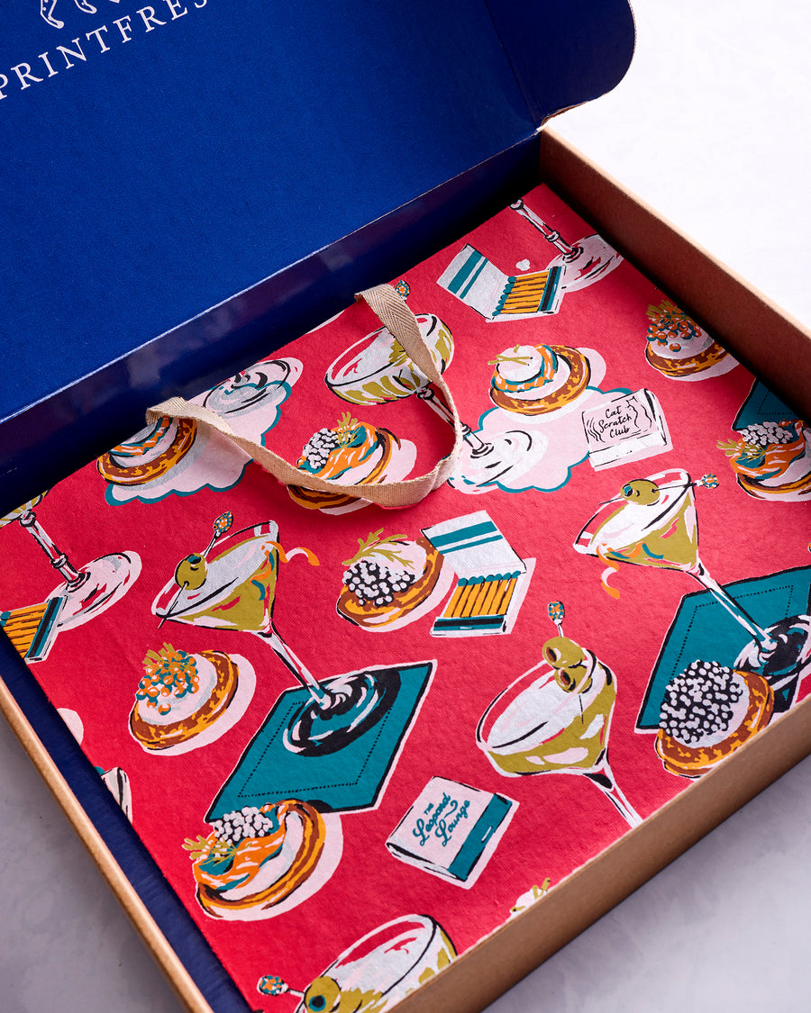 Blinis & Martinis - Gift Wrapping - Matchbook Red - Printfresh