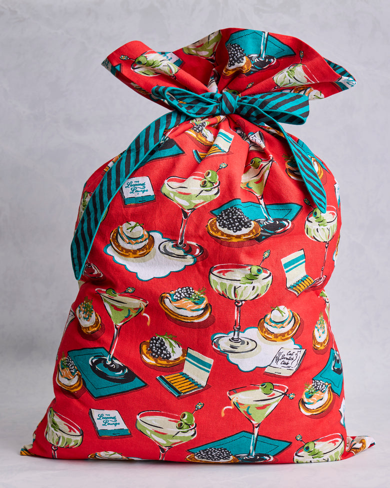 Blinis & Martinis - Gift Sack - Red - Printfresh
