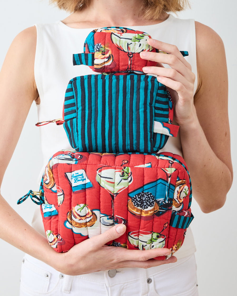 Blinis & Martinis - Three's Best Pouch Set - Matchbook Red - Printfresh