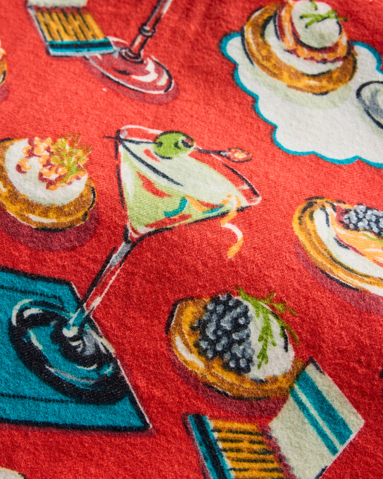 Blinis & Martinis - Flannel Men's PJ Pants - Matchbook Red - Printfresh