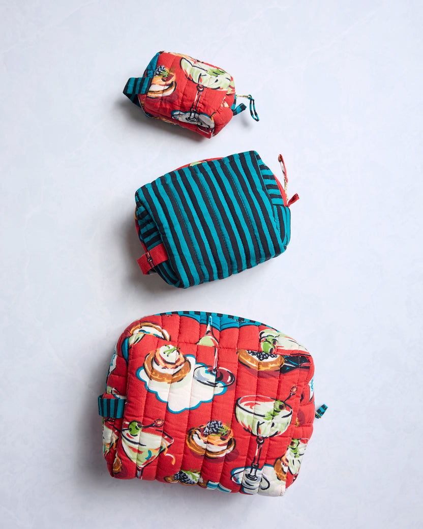 Blinis & Martinis - Three's Best Pouch Set - Matchbook Red - Printfresh