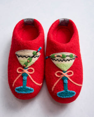 Blinis & Martinis - French Knot X PF Slipper - Red