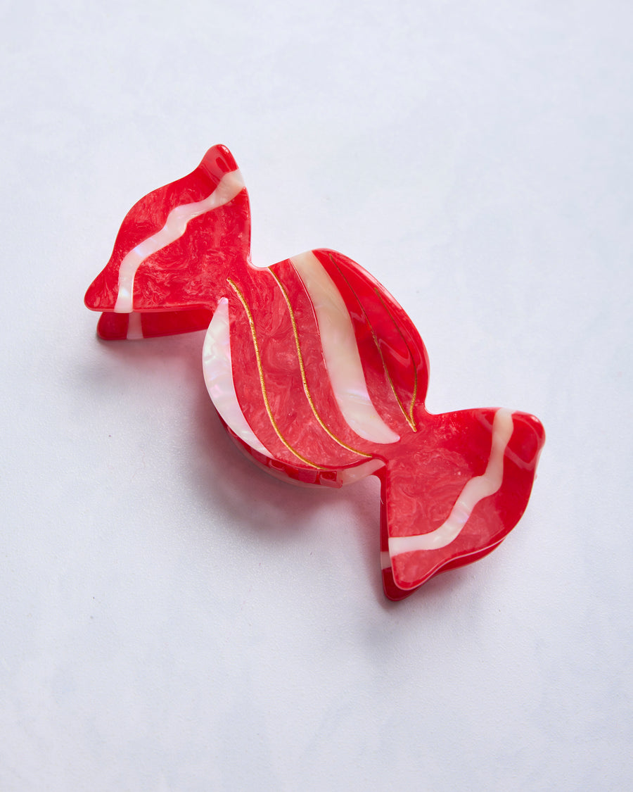 Red Combo - Hand Painted Bonbon Claw Hair Clip - Printfresh