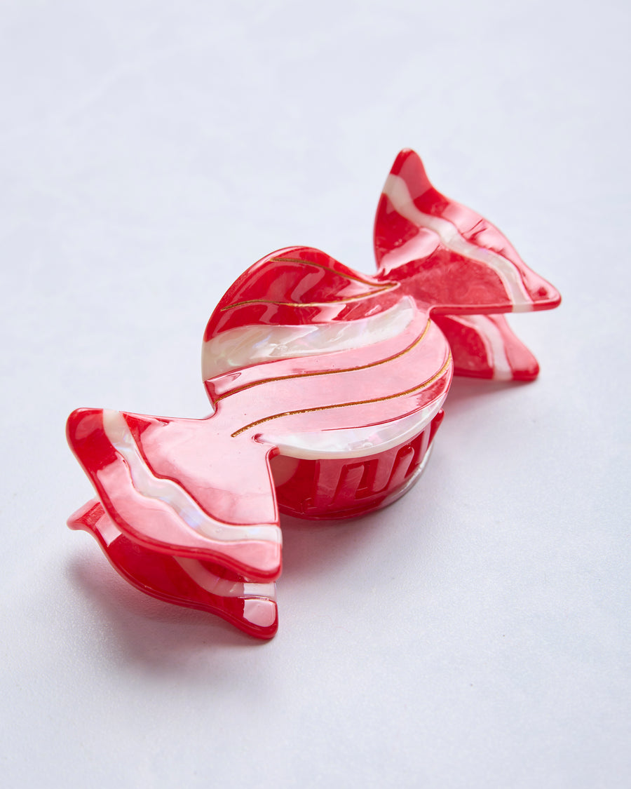 Red Combo - Hand Painted Bonbon Claw Hair Clip - Printfresh