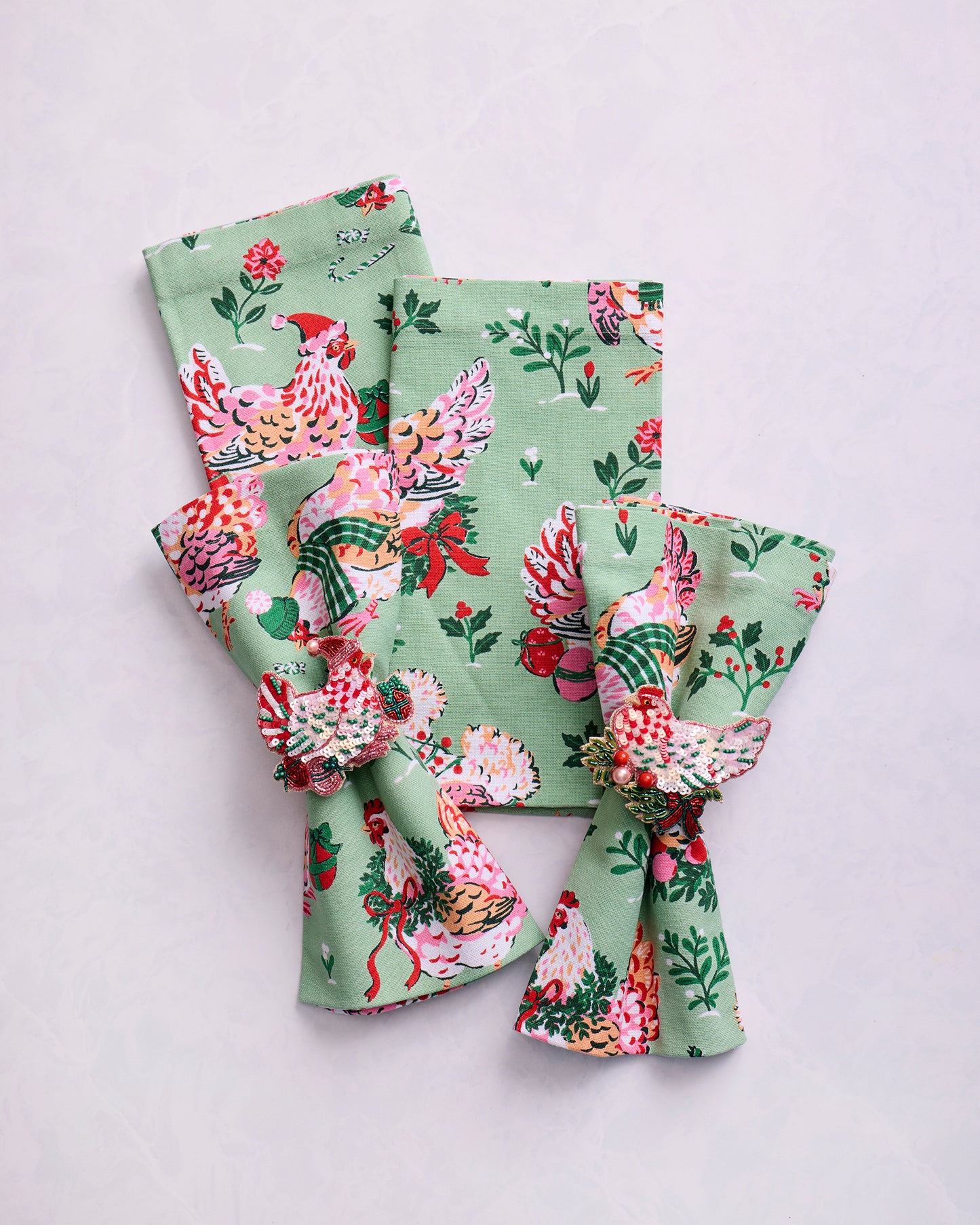 Holiday Hens - Tablescape Bundle - Sage - Printfresh