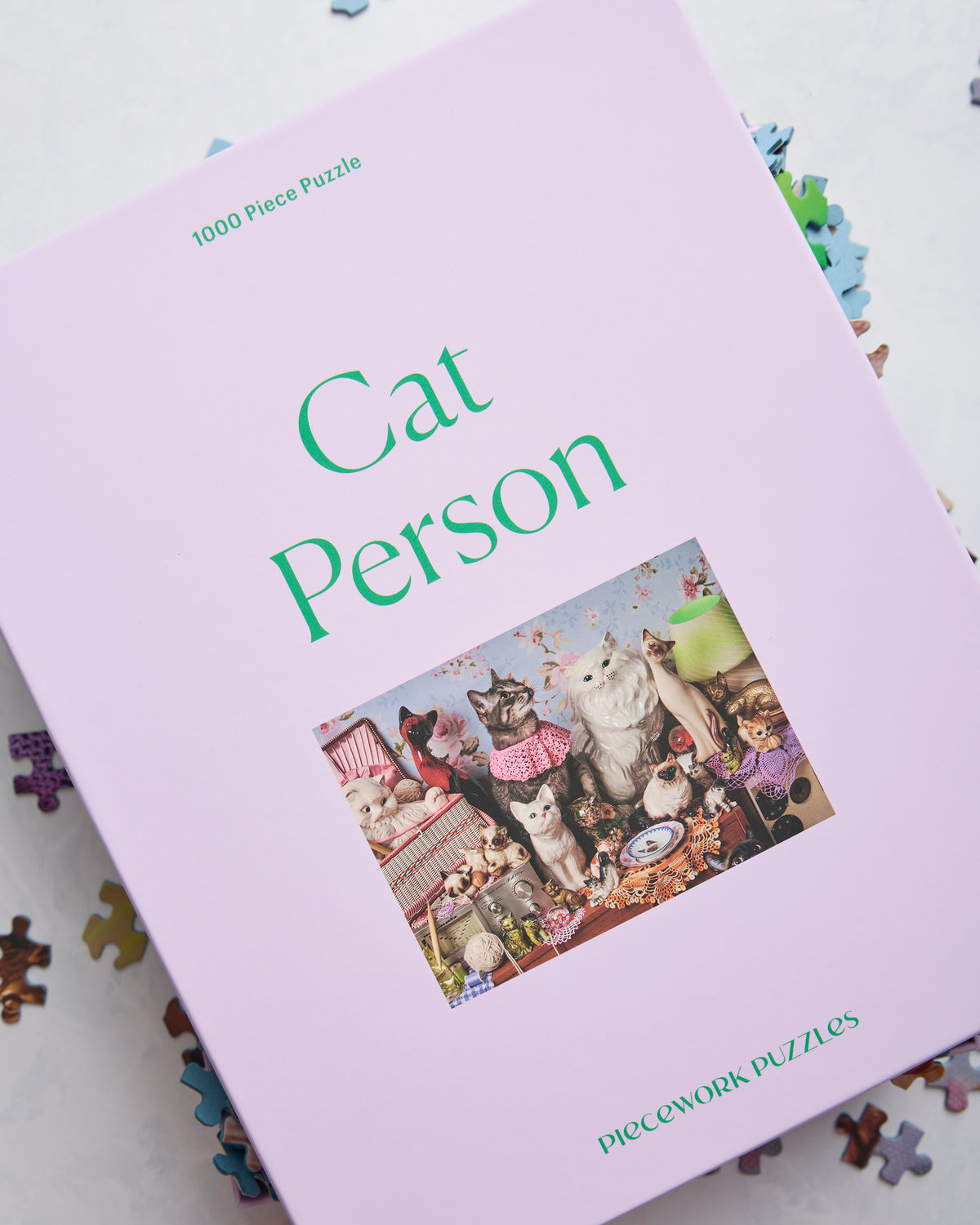 1000 Pieces - Cat Person - 1000 Piece Puzzle - Piecework Puzzles - Printfresh